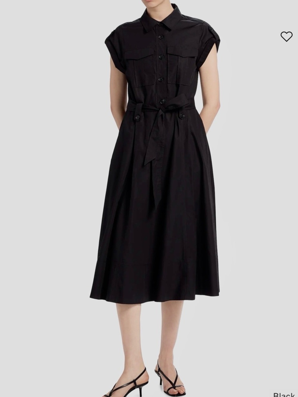 Derek Lam 10 Crosby Kayla Belted Cotton Midi-Dress